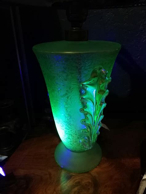 + $28. . Uranium glass lamp shade